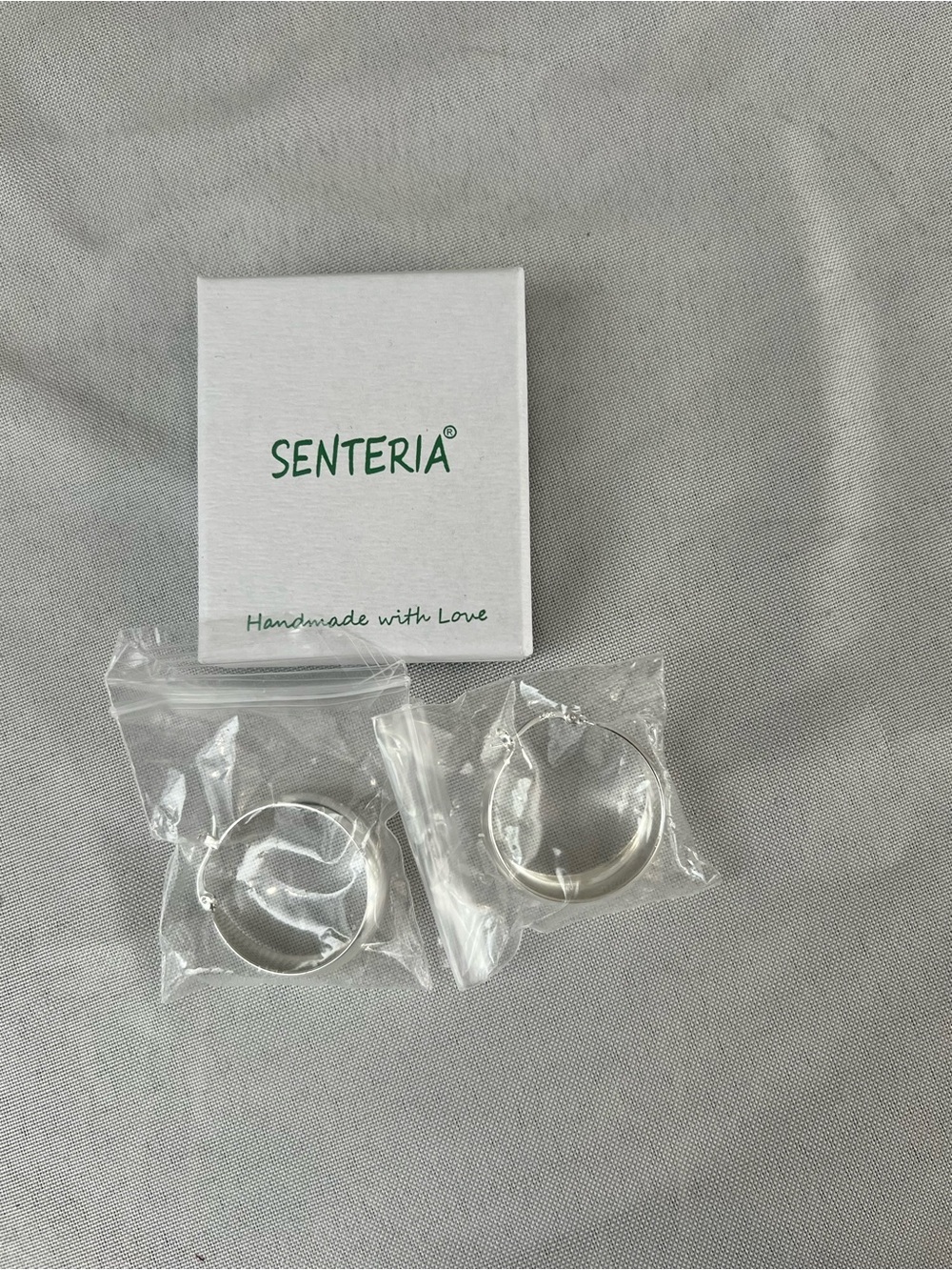 925 Sterling Silver Hoop Earrings Senteria Classic Minimalist Large Hoops New